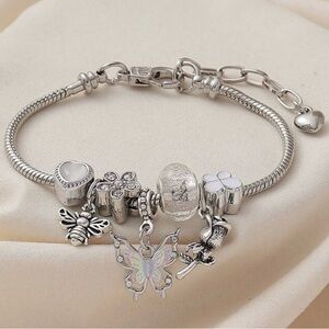 Butterfly silver bracelet